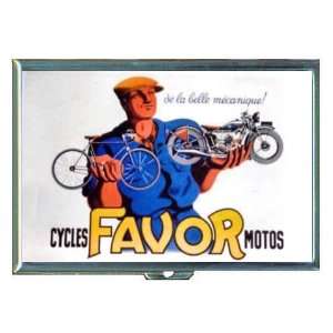 France Bicycle Motorcycle Ad ID Holder, Cigarette Case or Wallet MADE 