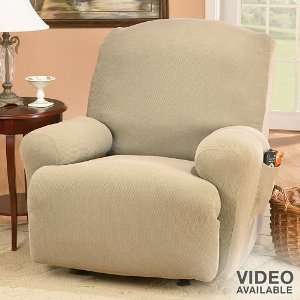  Sure Fit Honeycomb Stretch Solid Recliner Slipcover