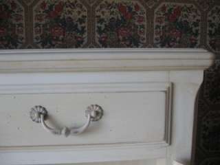   Country French solid Birch Door Chest 5614 Antiqued White Brittany
