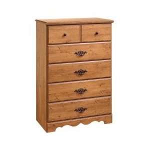   Prairie Country 5 Drawer Chest in Country Pine 3232035 Furniture