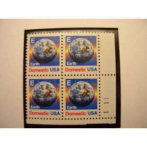   Stamps, 1988, E Stamp, S# 2277, Plate Block of 4 25 Cent Stamps, MNH