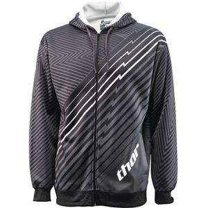  Thor Motocross Live Wire Zip Up Hoodie   Small/Black 