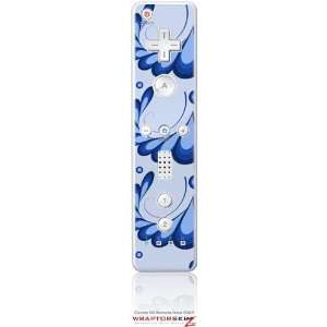  Wii Remote Controller Skin   Petals Blue by WraptorSkinzTM 