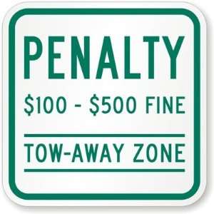  Penalty $100   $500 Fine Tow Away Zone, Virginia Handicap 