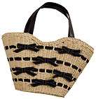 new summer purse woven grosgrain ribbon black handbag tote beach