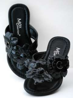   Flat Flops Flower Fux Leather Summer Cute Sandals Shoes Flo  