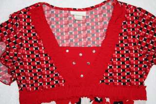 GIRLS RED SUMMER DRESS  JUSTICE  SIZE 10  