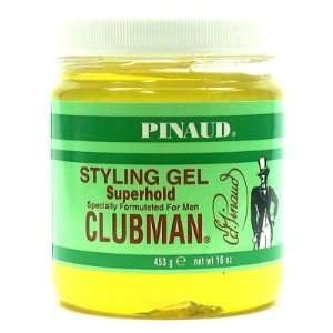  Clubman Style Gel Super Hold 16 oz. Jar For Men (3 Pack 