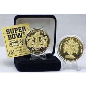  24kt Gold Super Bowl XXVII flip coin 