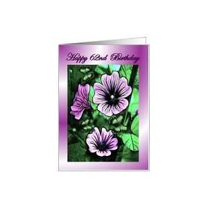   Specific 62nd ~ Purple Mulva Flowers & Butterflies Card Toys & Games