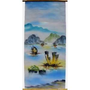  Vietnamese Silk Paintings   37 x 16 SPA06