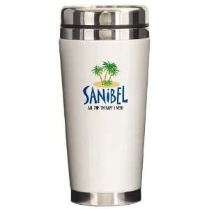  Sanibel Therapy Beach Ceramic Travel Mug by  