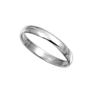  3mm Sterling Silver Wedding Band Ring, Size 11 Jewelry