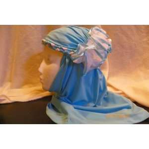   Turban Bonnet Hijab Turquoises & White Hat Set 