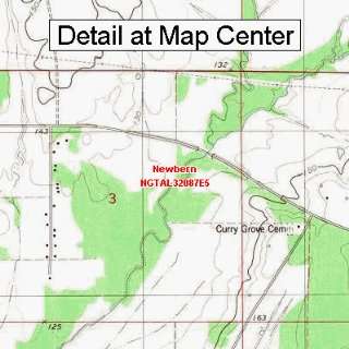  USGS Topographic Quadrangle Map   Newbern, Alabama (Folded 