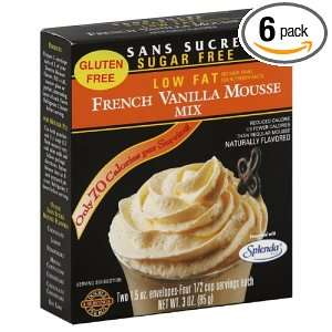 Sans Sucre French Vanilla Mousse Mix, 3 Ounce (Pack of 6)  