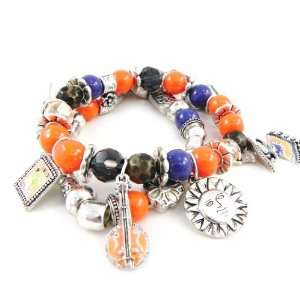  french touch bracelet Mexico orange blue. Jewelry