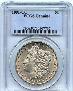 1891 CC Morgan Silver Dollar, PCGS Graded, Brilliant Gem Uncirculated 