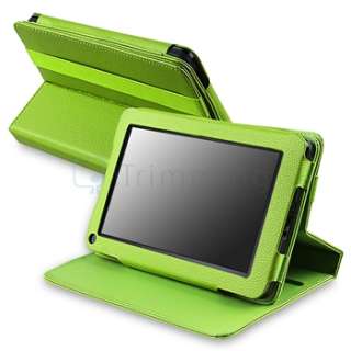 Accessory Bundles Green Leather Case+Screen Protector+Stylus For 