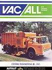 1986 Ford Vac All E10 Street Sweeper Truck Brochure