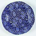 staffordshire calico blue burleigh salad plate expedited shipping 
