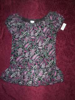 NWT PIPER AND BLUE Two Layer Blouse, Size Large Juniors  