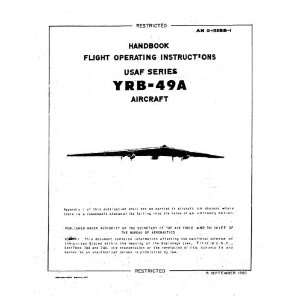  Northrop YRB 49 Aircraft Pilots Handbook Manual Northrop Books