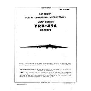  Northrop YRB 49 Aircraft Pilots Handbook Manual Northrop Books
