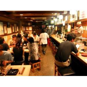  Customers Dining at Oden Restaurant, Shinjuku, Tokyo 