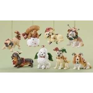   Puppy Dog In Holiday Outfits Christmas Ornaments 4