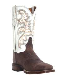 MENS DAN POST STOCKMAN CERTIFIED COWBOY BOOTS 9.5 D NEW BROWN & WHITE 