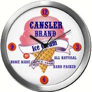  CANSLER 14 Inch Ice Cream Metal Clock Quartz Movement 