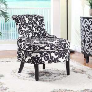  Powell Cap Arm Accent Chair with Diana Swoop Back