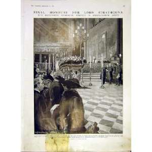  Lord Strathcona Honours Westminster Abbey Print 1914