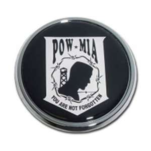 POW MIA Seal Chrome Auto Emblem
