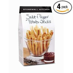 Stonewall Kitchen Salt & Pepper Potato Sticks, 5 Ounce Boxes (Pack of 