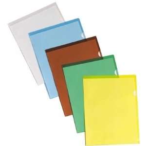  Quill Stockwell Letter Sized Transparent Pockets Assorted 