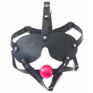  Red and Black Head Harness Blindfold Health & Personal 