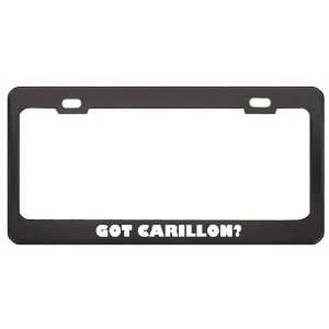 Got Carillon? Music Musical Instrument Black Metal License Plate Frame 