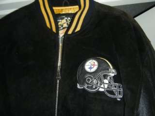 Carl Banks G III Pittsburgh Steelers Suede/Leather Jacket size [SM 