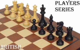 British Staunton Chess Set Ebonized 3.5 King  