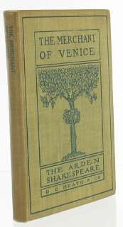 ANTIQUE SHAKESPEARE MERCHANT OF VENICE BOOK HEATH 1906  
