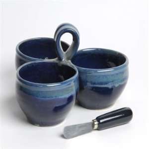  Tumbleweed Pottery 5594B Condiment Dish   Blue Kitchen 