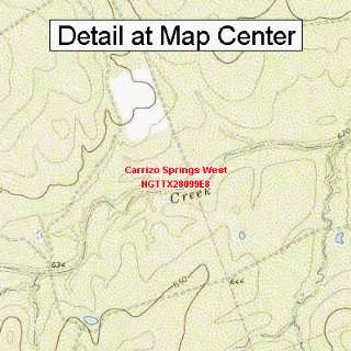 USGS Topographic Quadrangle Map   Carrizo Springs West, Texas (Folded 