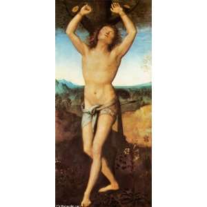 FRAMED oil paintings   Pietro Perugino   24 x 52 inches   St Sebastian 
