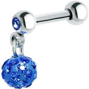    Sapphire Blue Ferido Crystal Dangle Cartilage Earring Jewelry