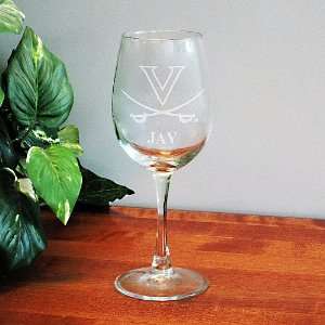  Boelter Virginia Cavaliers Personalized Wine Glass Sports 