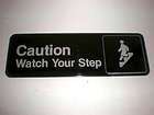 caution watch your step stairs sign traex 4544 3 x9