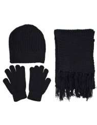 Unisex Knitted, Warm Winter Beanie/Hat/Cap Scraf & Gloves Set 
