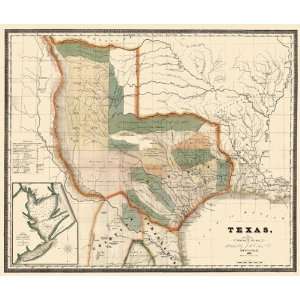  STATE OF TEXAS (TX) BY DAVID H. BURR 1835 MAP